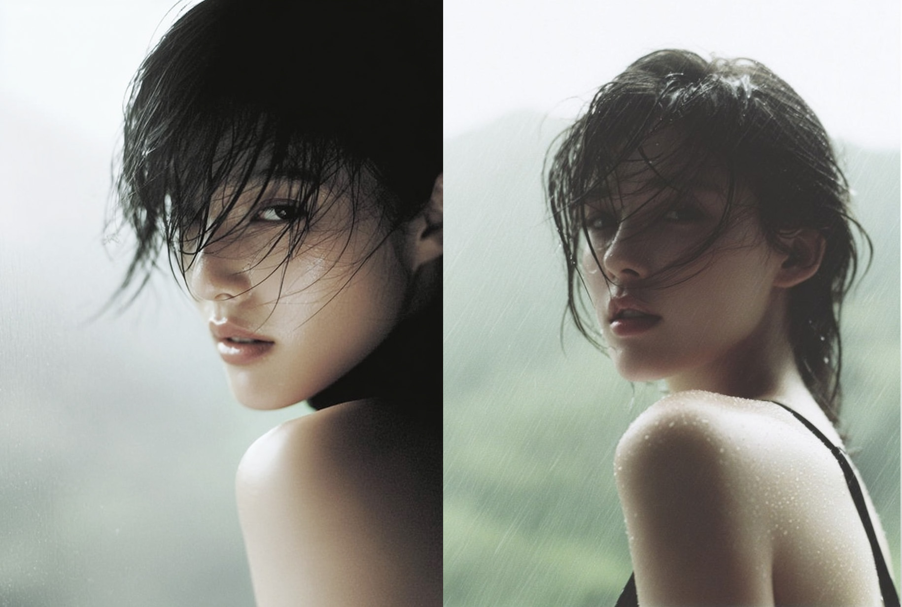 湿发人物MJ生成指令